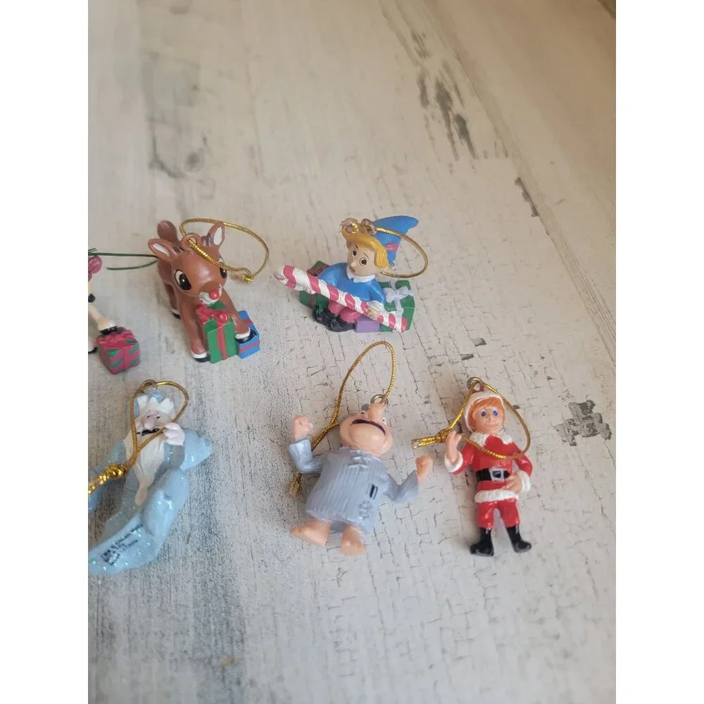 Rudolph red nosed reindeer mini Clarice‎ xmas past ornament Xmas set